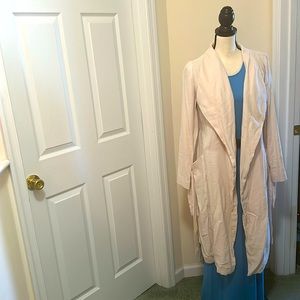 Never worn. Light spring coat. Very light pink-almost cream color